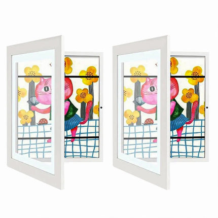 Photo Display Frame Flip Stand 2PCS A4 Size Tabletop Picture Holder Organizer