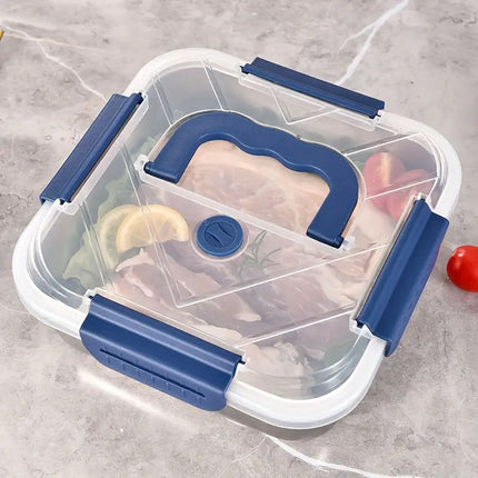 1800ml Portable Square Lunch Box Sealed Crisper Refrigerator Storage Container