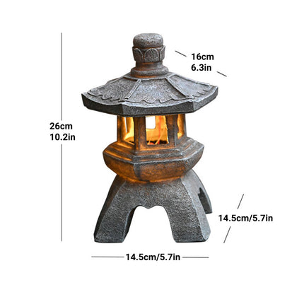 Zen Inspired Solar Pagoda Powered Outdoor Courtyard Decorative Lights Waterproof