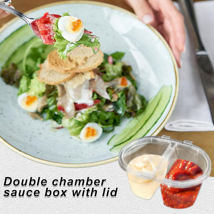 50PCS Takeaway Sauce Cup Clear Leak Proof FoodGrade for Restaurant Home Delivery