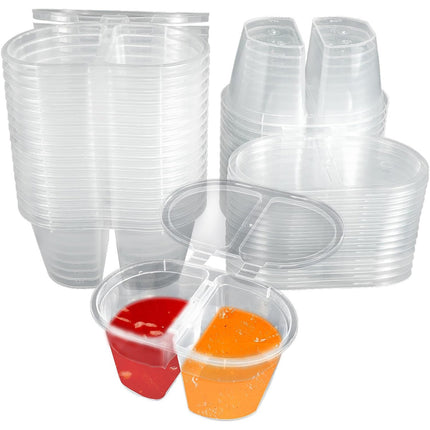 50PCS Takeaway Sauce Cup Clear Leak Proof FoodGrade for Restaurant Home Delivery