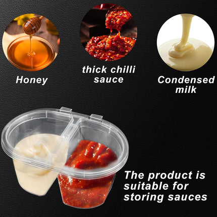 50PCS Takeaway Sauce Cup Clear Leak Proof FoodGrade for Restaurant Home Delivery