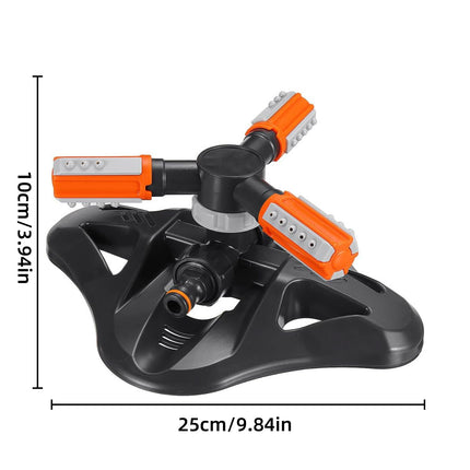 Factory Supply Multifunctional Garden Sprinkler Plastic Three-prong Sprinkler Automatic Rotating Sprinkler