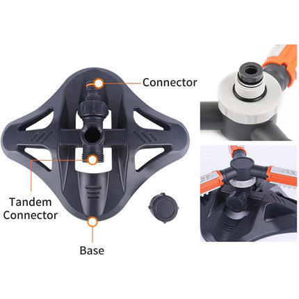 Factory Supply Multifunctional Garden Sprinkler Plastic Three-prong Sprinkler Automatic Rotating Sprinkler