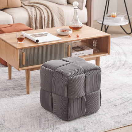 Square Cube Ottoman Foot Stool Durable for Living Room Bedroom Home Decor