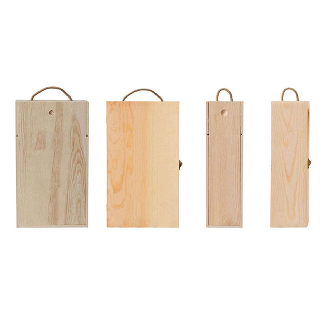 6pcs Red Wine Wooden Gift Box Packaging Storage Box for Wine Bottle Gifts