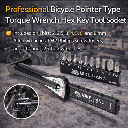 Torque Wrench Bicycle Repair Tool Adjustable For Road Bike Cycle Use Garage Work