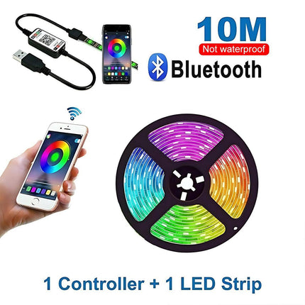 New Led Strip Lights Rgb Usb Ip65 Waterproof 1M-10M 60-300 Leds Bluetooth 5V Au