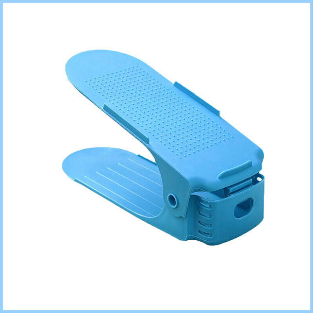 20X Shoe Rack Display Case Box Adjustable Slots Organizer Storage Holder