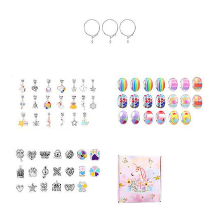 Beads Jewellery Charms Pendant Set DIY Craft Girls Gift Bracelet Making Kit