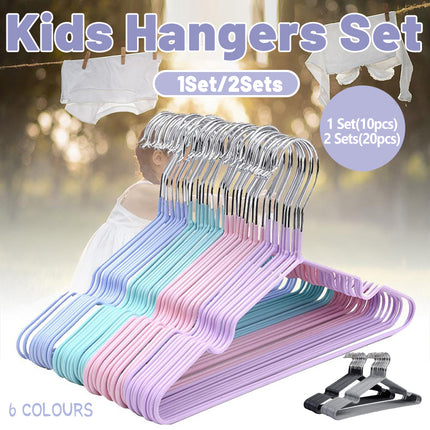 10PCS Stainless Steel Small Size Clothes Hanger for Mini Garments and Coats