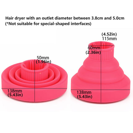 Silicone New Hair Dryer Universal Travel Professional Salon Foldable Diffuser Au
