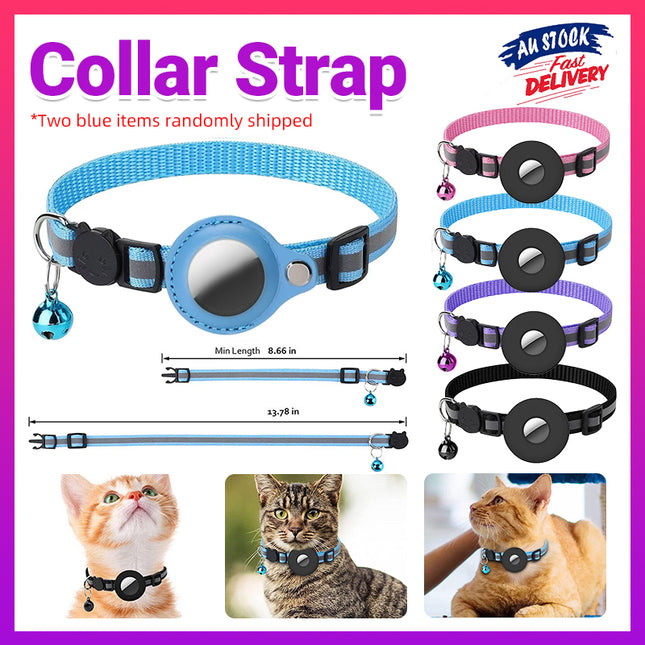 Adjustable Cat Collar Reflective Small Pet Cat Collar Strap For Apple Air Tag
