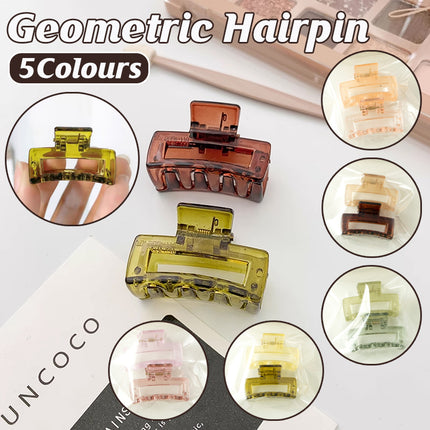 Acrylic Hair Claw Clip Barrettes Women Geometric Multicolor Clamp