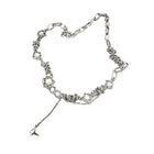 Moonstone Pendant Necklace Cool Tone Clavicle Chain for Women Girls Jewelry Gift