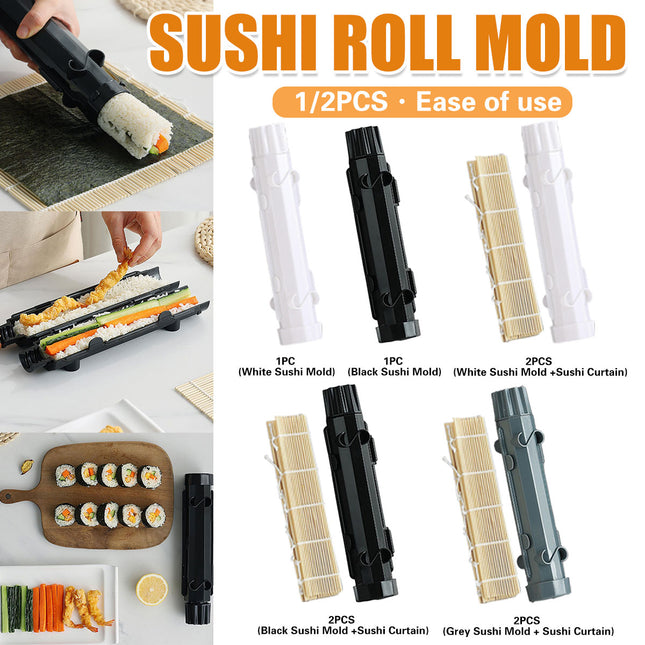 Sushi Roll Mold Non-Stick Food Grade Plastic for Home Kitchen DIY Sushi Making