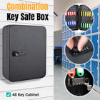 48 Key Wall Mounted Combination Key Cabinet Steel Organiser Box Home Office