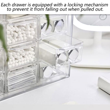 Storage Organizer Box Mini Plastic Desktop Drawers Desk Craft Cabinet For Office