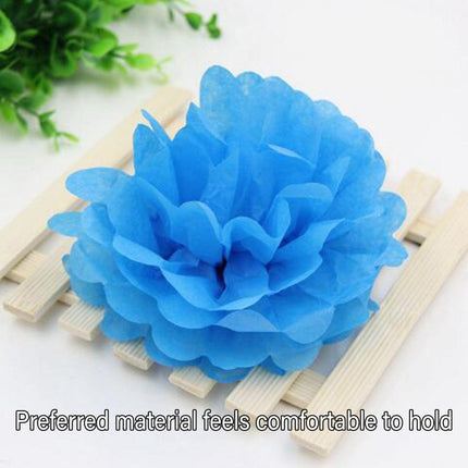 Decorative Paper Flower Balls 10pcs Party Hanging Pom Pom Wedding Event Decor
