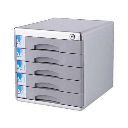5-Tier Lockable Drawer File Cabinet Office Secure Document Storage Organizer