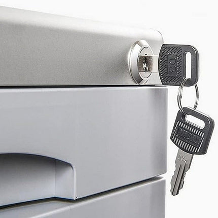 5-Tier Lockable Drawer File Cabinet Office Secure Document Storage Organizer