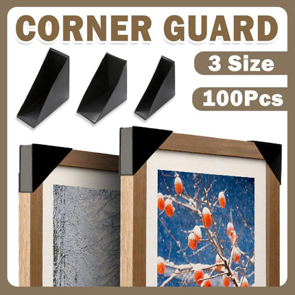 100pcs Plastic Corner Protector Right Angle Frame Cabinet Furniture Door Edge