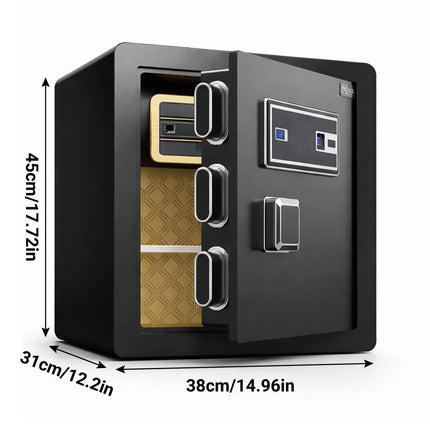 Home Safes Fingerprint Password Lock Home Office Cash Jewelry File Security Box