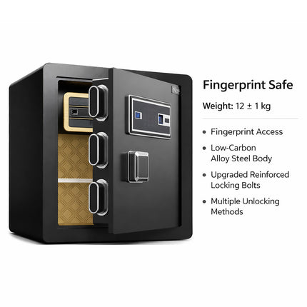 Home Safes Fingerprint Password Lock Home Office Cash Jewelry File Security Box