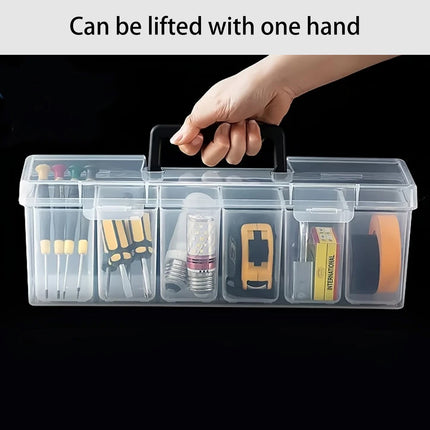 Small Parts Screw Storage Box Transparent Organizer Portable Hardware Toolbox