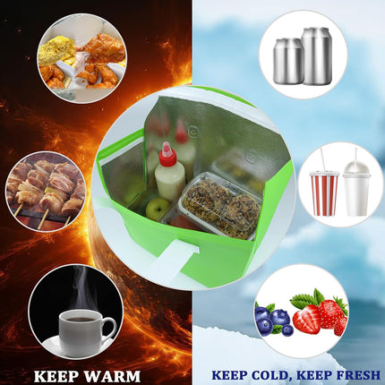 50PCS Green Takeaway Packaging Bags with Handles and Self-Adhesive Seal