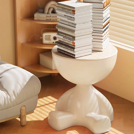 Plastic Bedside Table Sofa End Table Storage Rack Movable Coffee Table Mini Bear