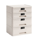 Combination Lock Storage Cabinet Off White Drawer Organiser 4 or 5 Tier Options