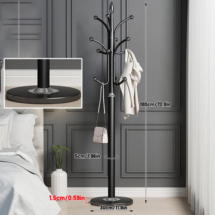 Bedroom Floor Standing Coat Rack Clothes Hanger Space Saving Stable Durable