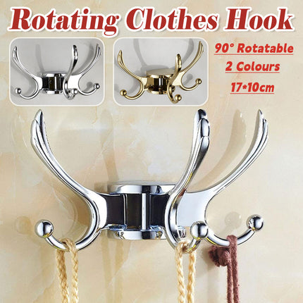 Wall Mounted Coat Hook Rotating Design Foldable Hook Space Saving For Home