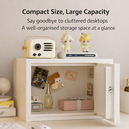 Desktop Lockable Storage Cabinet for Office Documents Personal Item Storage