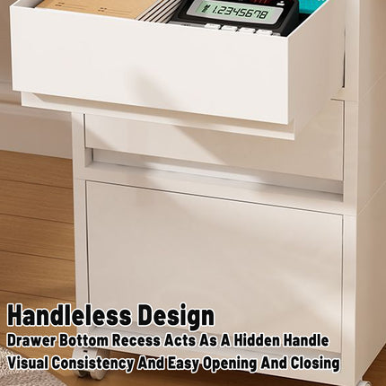 Rolling Casters Mobile Storage Cabinet with Drawers for Home Office Garage Use