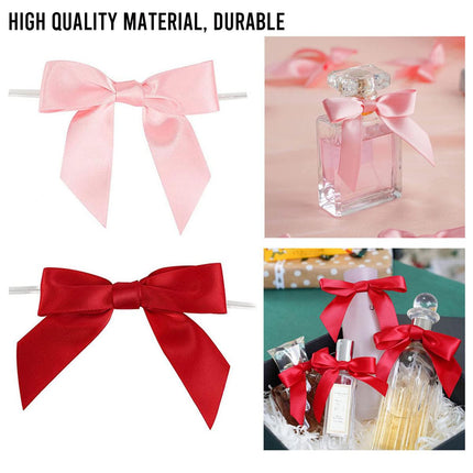 50pcs Bow Gift Packaging Sealing Tie Drawstring Baking Wrap Bag Decorative Ties