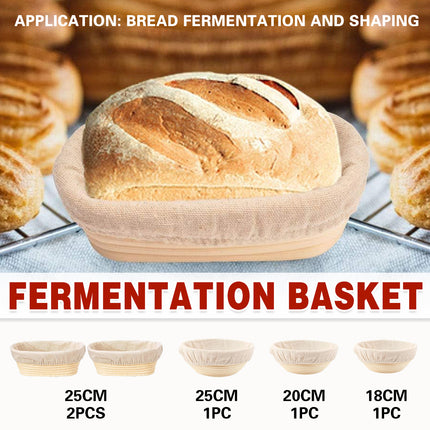 Fermentation Basket Baking Tool Rattan Woven Household Bread Proofing Basket