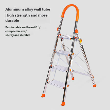 4 Step Home Folding Ladder Anti-Slip Anti-Shake Strong Load Capacity Sturdy