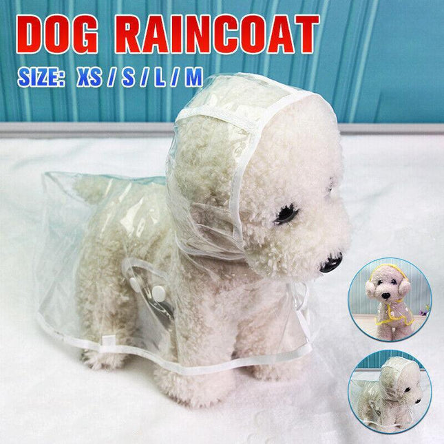 Puppy Waterproof Pet Dog Raincoat Jacket Clothes Vest Rain Outdoor Coat Hoodies Yellow - Aimall