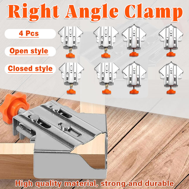 Angle Clamp Set 4pcs 90-Degree Adjustable L Shape Corner Woodworking Position