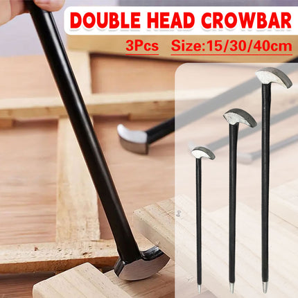 3pcs Mini Crowbar Tool Set Double Head Nail Puller Screwdriver Disassembly Tools