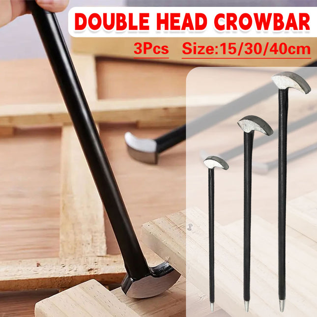3pcs Mini Crowbar Tool Set Double Head Nail Puller Screwdriver Disassembly Tools