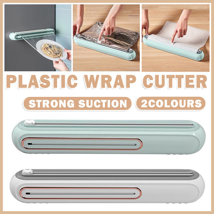 Cling Film Cutter Box Plastic Wrap Dispenser Sliding Container Fits Rolls up to 32cm