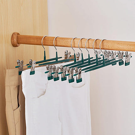 10pcs Home Wardrobe Pant Rack Hanging Trouser Organizer Clothes Hanger