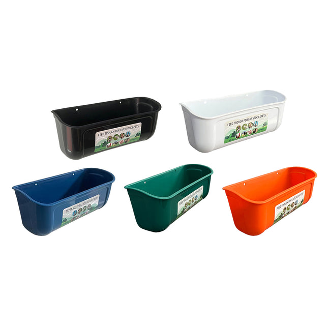 Hanging Trough Chicken Duck Deer Sheep Feeder Poultry Fence Feeding Container