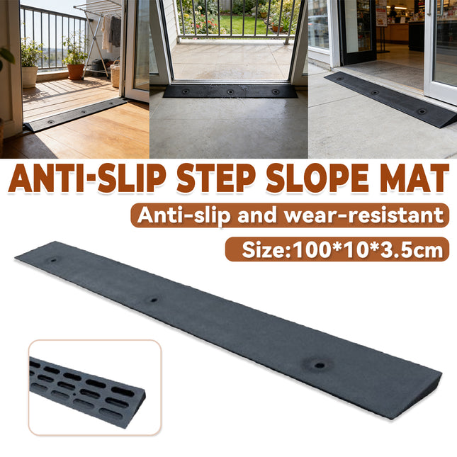 Anti-Slip Rubber Ramp Mat Step Slope Stairs Carpet Wear-Resistant Safety Durable