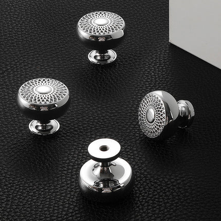 Drawer Cabinet Handle Silver 6Styles Single Hole Modern Minimalist Furniture