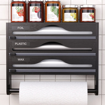 Multi-Function Cling Film Cutter Dispenser Box for Cling Film Kitchen Paper Use