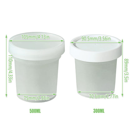50pcs Dessert Packing Boxes 300ml 500ml Clear Takeout Cup Containers for Cake